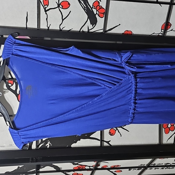 North Face Elegant Blue Cocktail Wrap Dress Size Small - Picture 2 of 5